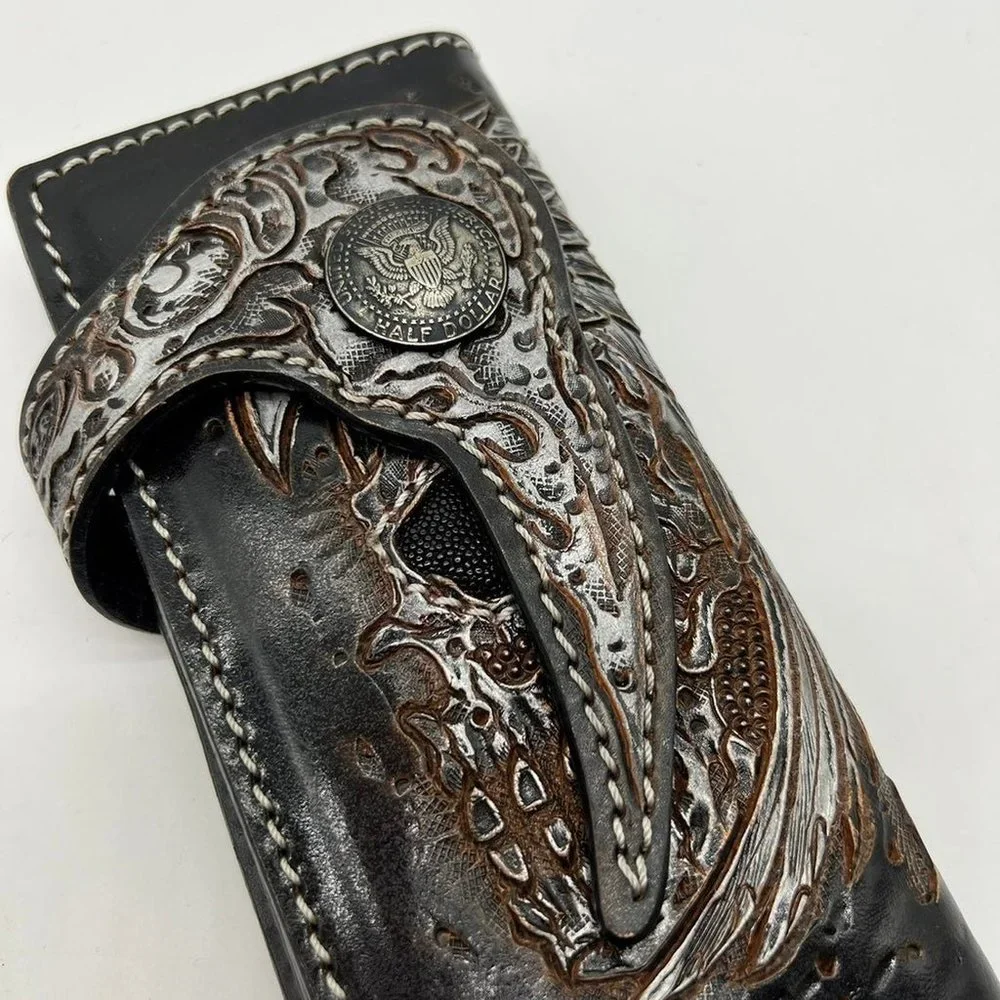 Rockertype Skull Leather Wallet Black